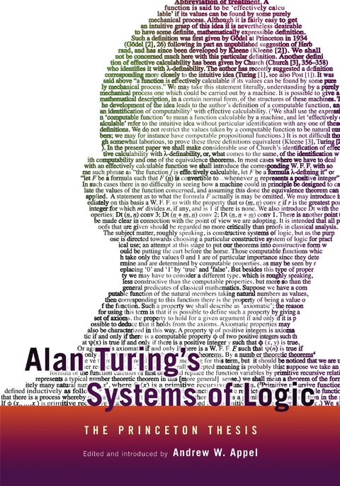 Alan Turing's Systems of Logic - 