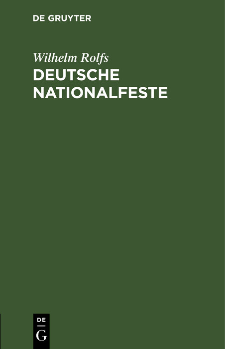 Deutsche Nationalfeste - Wilhelm Rolfs