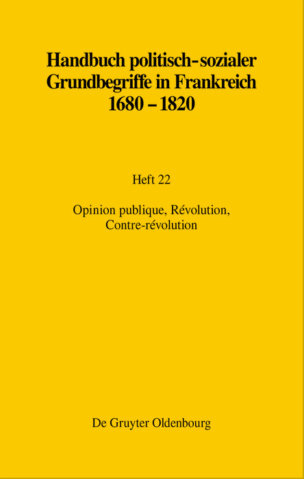 Opinion publique, Révolution, Contre-révolution -  Jörn Leonhard,  Hans-Jürgen Lüsebrink