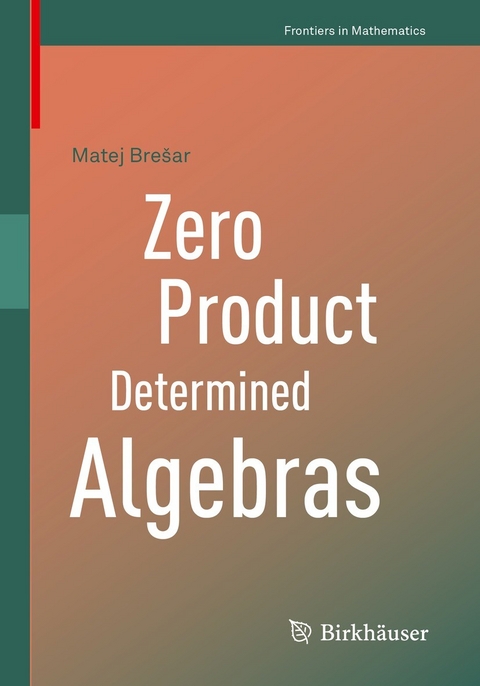 Zero Product Determined Algebras - Matej Brešar