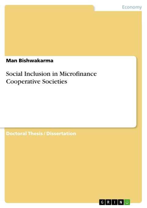 Social Inclusion in Microfinance Cooperative Societies - Man Bishwakarma