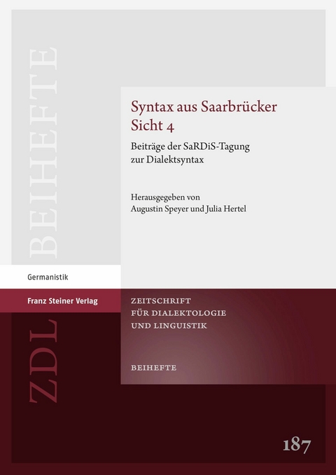 Syntax aus Saarbrücker Sicht 4 - 