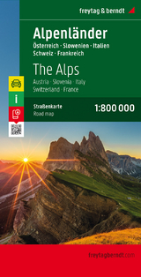 Alpenländer, Autokarte 1:800.000, freytag & berndt