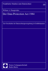 Der Data Protection Act 1984 - William A. Panagiotides