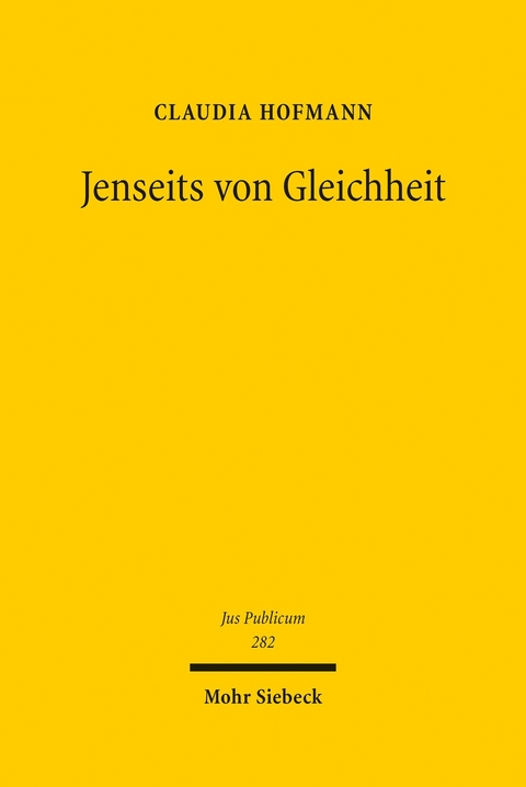 Jenseits von Gleichheit -  Claudia Hofmann