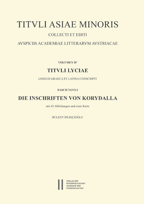 Die Inschriften von Korydalla -  Bülent Iplikcioglu