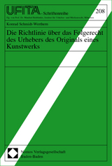 Die Richtlinie über das Folgerecht des Urhebers des Originals eines Kunstwerks - Konrad Schmidt-Werthern