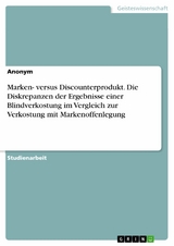 Marken- versus Discounterprodukt. Die Diskrepanzen der Ergebnisse einer Blindverkostung im Vergleich zur Verkostung mit Markenoffenlegung