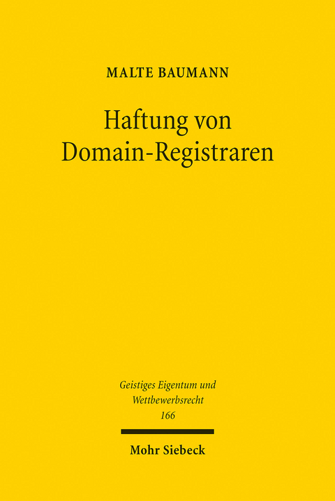 Haftung von Domain-Registraren -  Malte Baumann