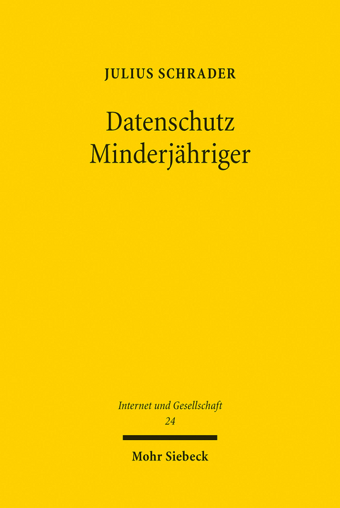 Datenschutz Minderjähriger -  Julius Schrader