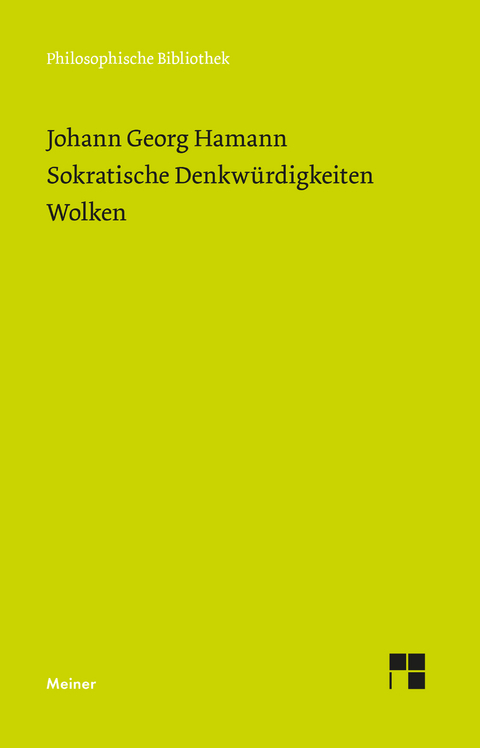 Sokratische Denkwürdigkeiten. Wolken -  Johann Georg Hamann