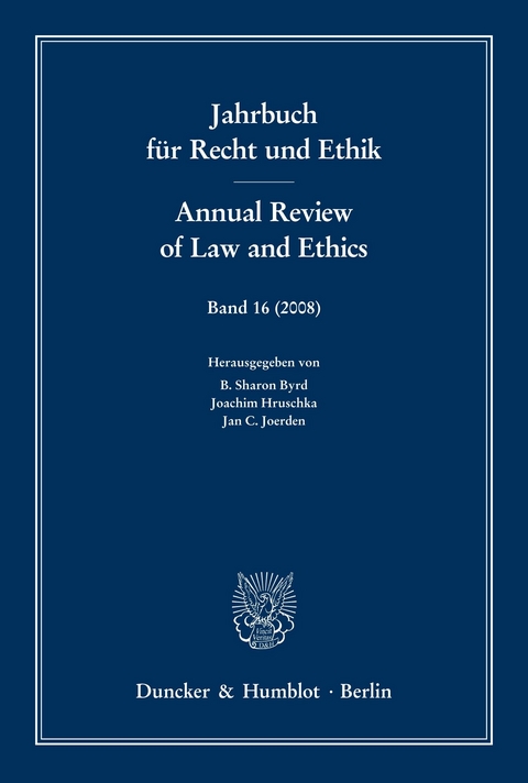 Jahrbuch für Recht und Ethik / Annual Review of Law and Ethics. - 