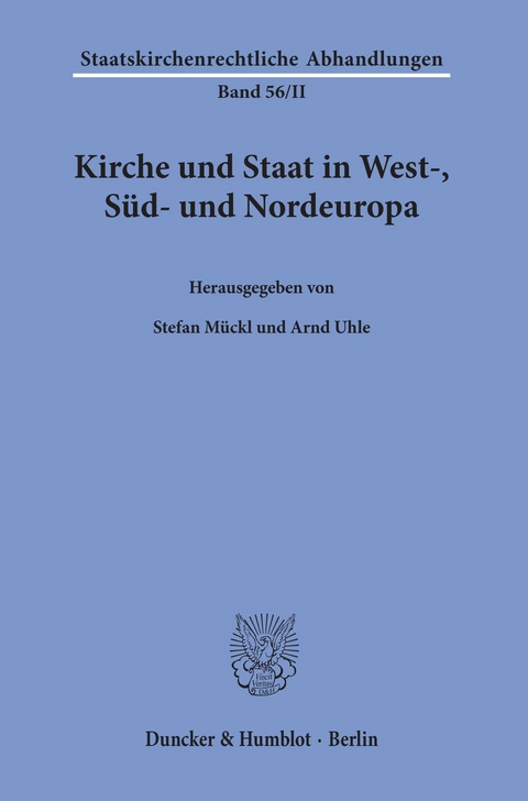 Kirche und Staat in West-, Süd- und Nordeuropa. - 