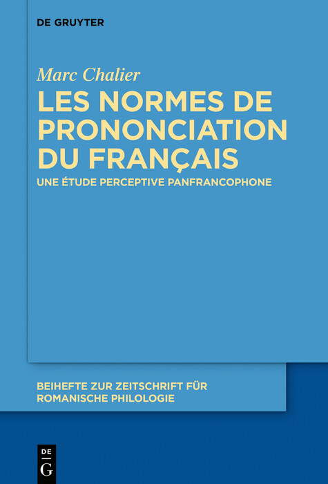 Les normes de prononciation du français -  Marc Chalier