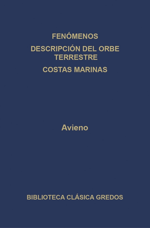 Fenómenos. Descripción del Orbe terrestre. Costas marinas. -  Avieno