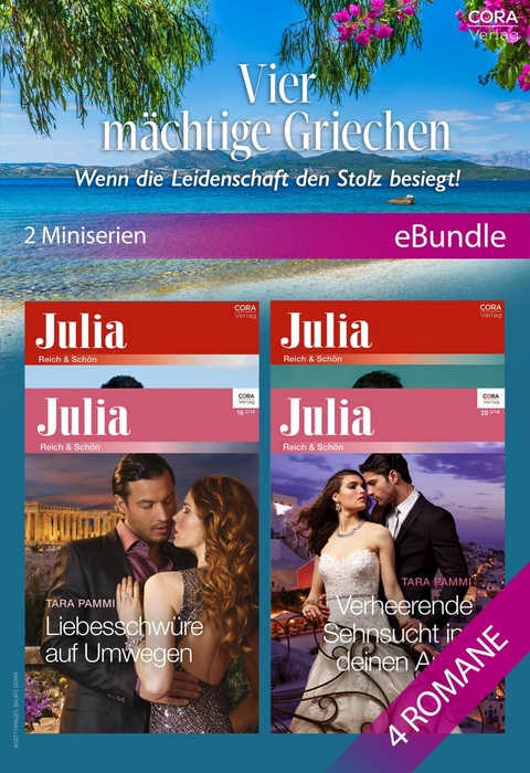 Vier mächtige Griechen - Wenn die Leidenschaft den Stolz  besiegt! (2 Miniserien) - Jennifer Faye, Tara Pammi