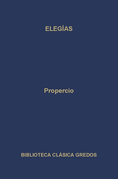 Elegías -  Propercio