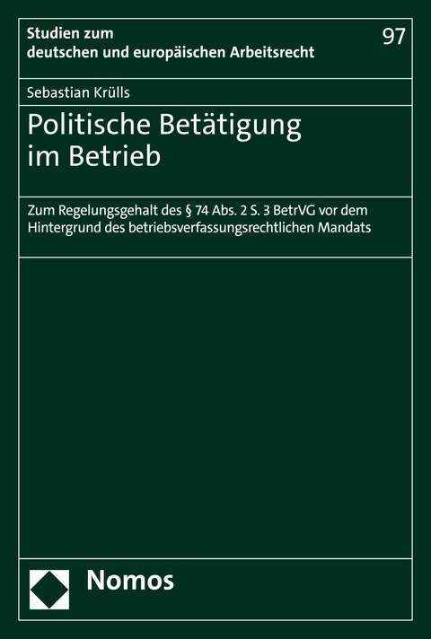 Politische Betätigung im Betrieb - Sebastian Krülls