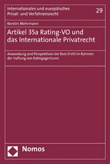 Artikel 35a Rating-VO und das Internationale Privatrecht - Kerstin Mehrmann