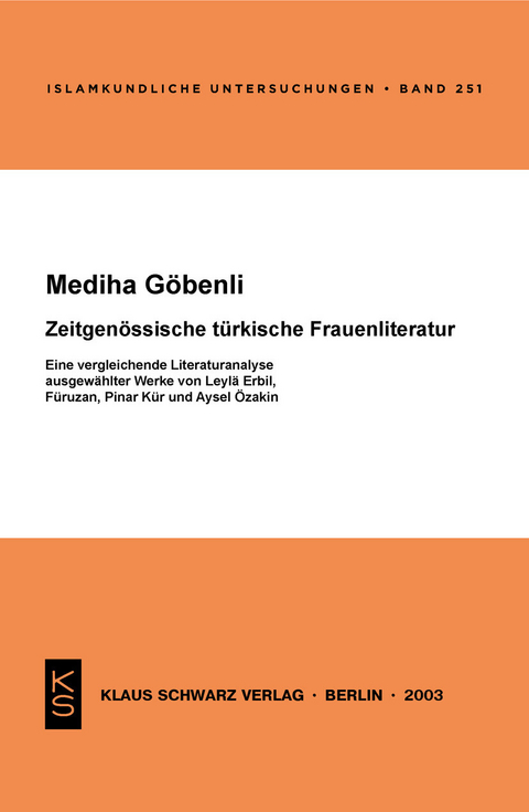 Zeitgenössische türkische Frauenliteratur -  Mediha Göbenli