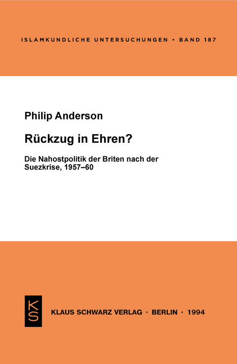 Rückzug in Ehren? -  Philip Anderson