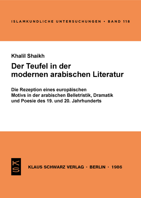 Der Teufel in der modernen arabischen Literatur -  Khalil Shaikh