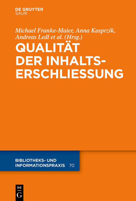 Qualität in der Inhaltserschließung - 