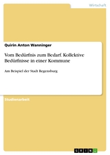 Vom Bedürfnis zum Bedarf. Kollektive Bedürfnisse in einer Kommune - Quirin Anton Wanninger