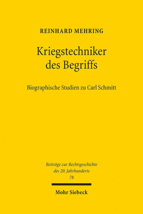 Kriegstechniker des Begriffs -  Reinhard Mehring