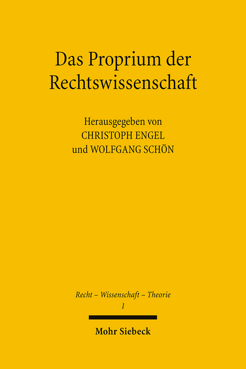 Das Proprium der Rechtswissenschaft - 