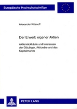 Der Erwerb eigener Aktien - Alexander Kitanoff