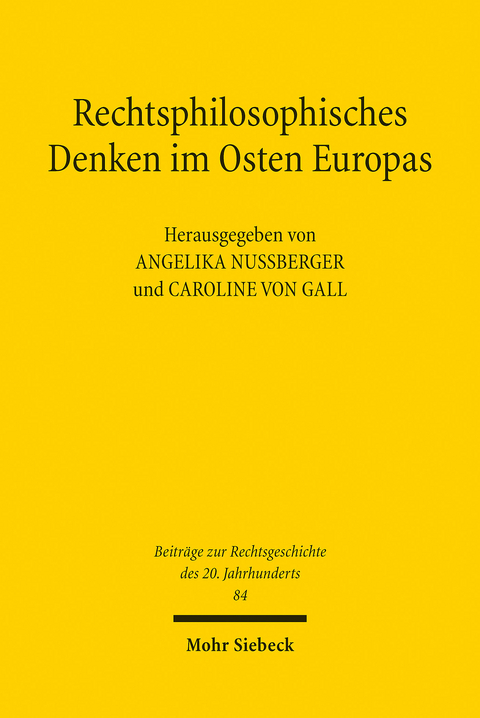 Rechtsphilosophisches Denken im Osten Europas - 