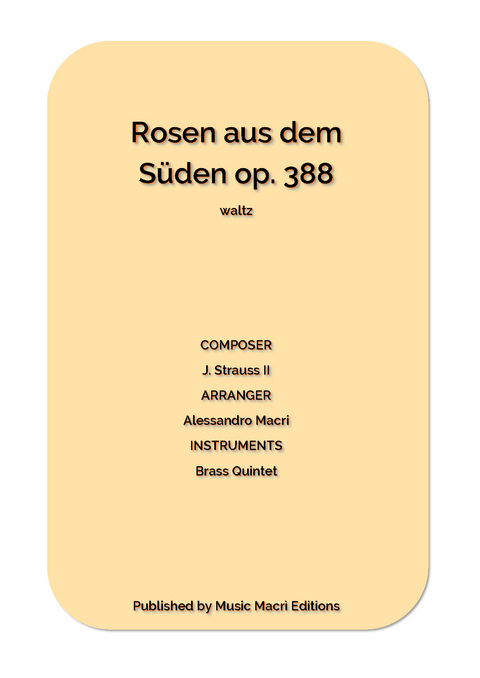 Rosen aus dem Süden op. 388 waltz - Alessandro Macrì