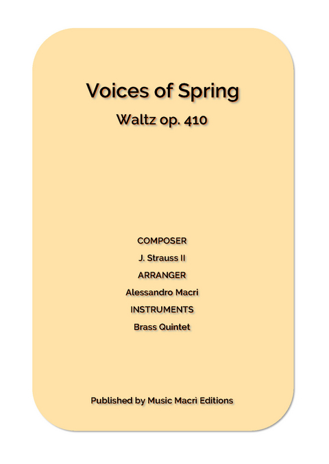 Voices of Spring Waltz op. 410 by J. Strauss II - Alessandro Macrì