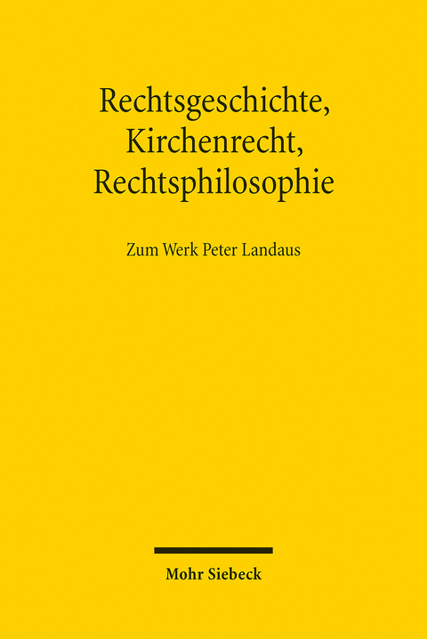 Rechtsgeschichte, Kirchenrecht, Rechtsphilosophie - 