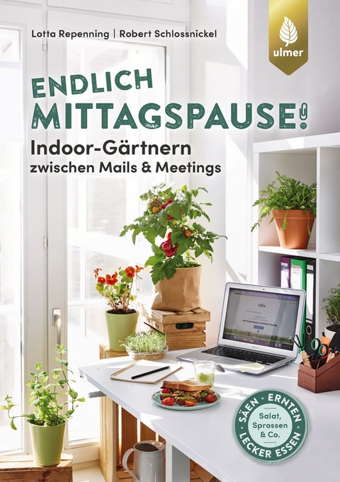 Endlich Mittagspause! Indoor-Gärtnern zwischen Mails und Meetings mit Pflücksalat, Sprossen & Co. - Lotta Repenning, Robert Schlossnickel