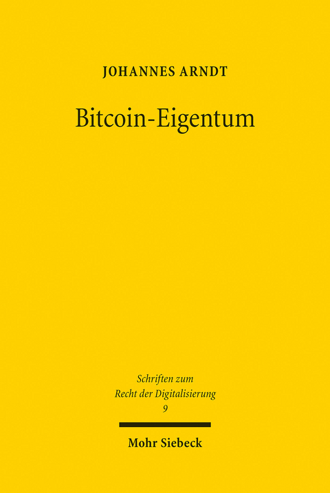 Bitcoin-Eigentum -  Johannes Arndt