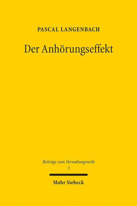 Der Anhörungseffekt -  Pascal Langenbach