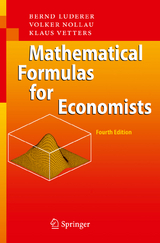 Mathematical Formulas for Economists - Bernd Luderer, Volker Nollau, Klaus Vetters