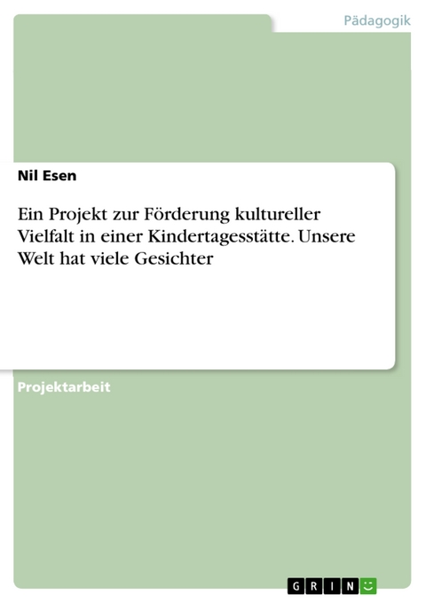 Ein Projekt zur Förderung kultureller Vielfalt in einer Kindertagesstätte. Unsere Welt hat viele Gesichter - Nil Esen