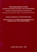 Mitteilungen des Sonderforschungsbereichs 268 (Burkina Faso und Nordostnigeria) - 