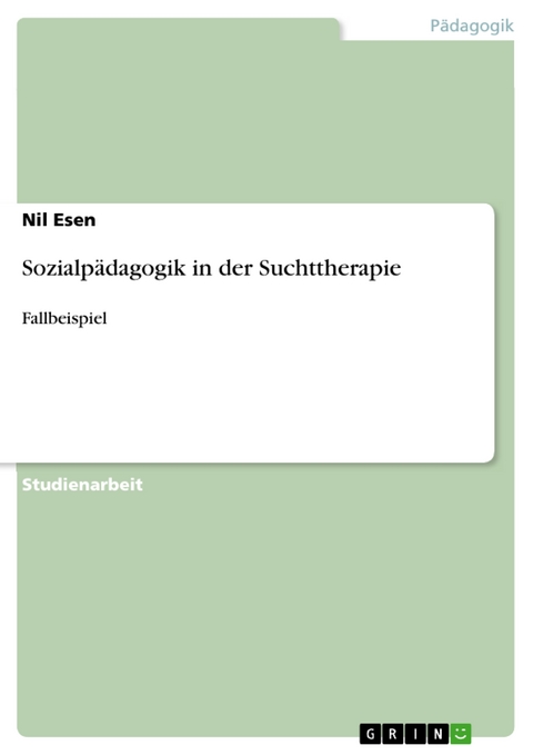 Sozialpädagogik in der Suchttherapie - Nil Esen