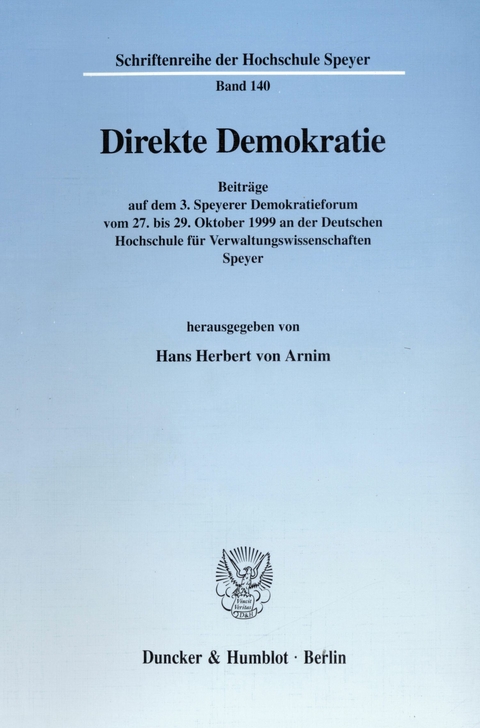 Direkte Demokratie. - 