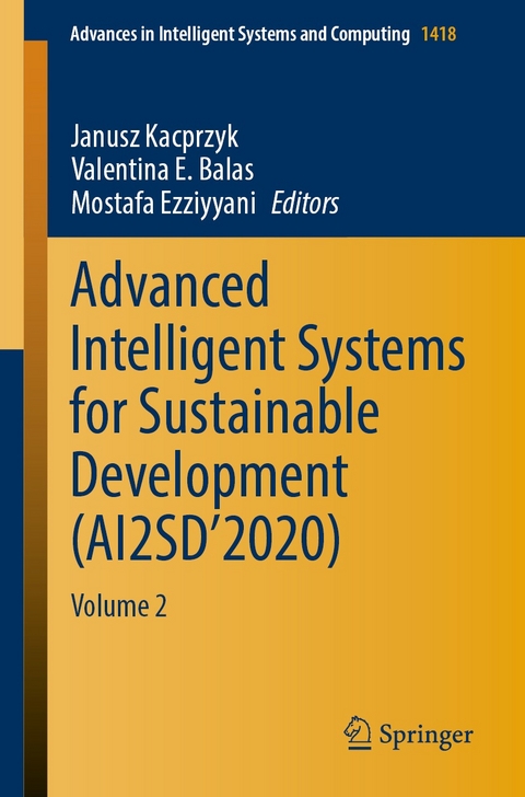 Advanced Intelligent Systems for Sustainable Development (AI2SD’2020) - 