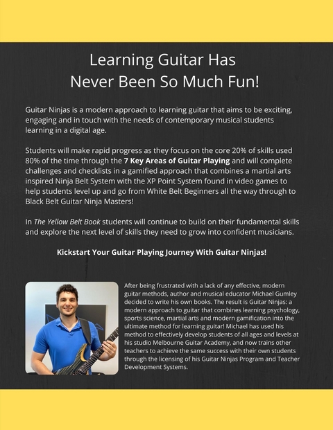 The Guitar Ninjas Yellow Belt Book - Michael Gumley