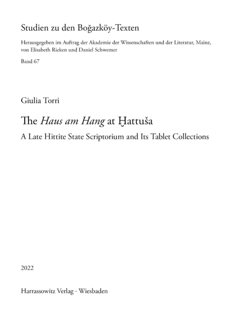 The 'Haus am Hang' at Hattusa -  Giulia Torri