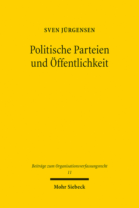 Politische Parteien und Öffentlichkeit -  Sven Jürgensen