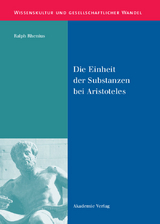 Die Einheit der Substanzen bei Aristoteles - Ralph Rhenius