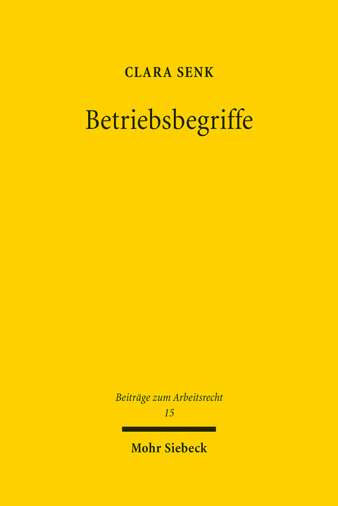 Betriebsbegriffe -  Clara Senk