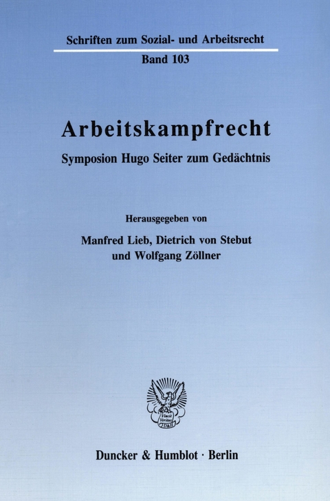 Arbeitskampfrecht. - 